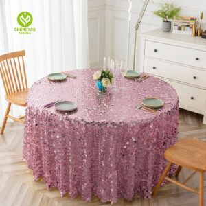 CY-TAB-014 Large Payette Sequin Tablecloth