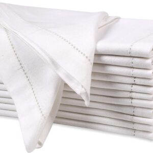 Linen Cotton Blend Hemstitch Cloth Linen Napkin