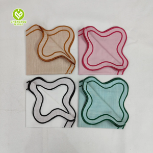 CY-NAP-007 Combination Scalloped Embroidery Napkin