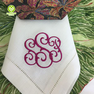 CY-NAP-017 Special Pattern Hemstitch Napkin with Embroidery
