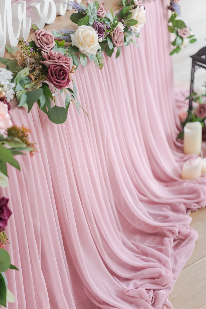 Rectangular Fancy Table Skirt Tulle Tutu Chiffon - 图片 4