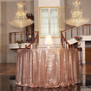 Custom luxury polyester tablecloth wedding sequin