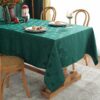 Rectangle Wrinkle Jacquard Polyester Christmas TableCloth