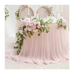 Rectangular Fancy Table Skirt Tulle Tutu Chiffon