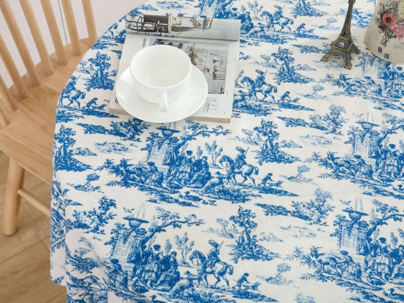 100% polyester floral Printed Tablecloth - 图片 4