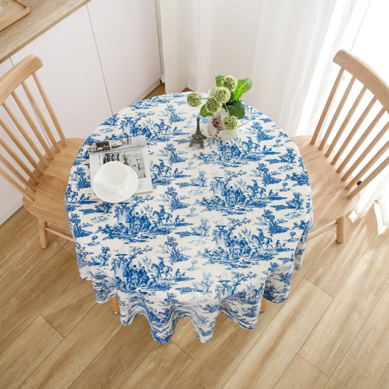 100% polyester floral Printed Tablecloth - 图片 5
