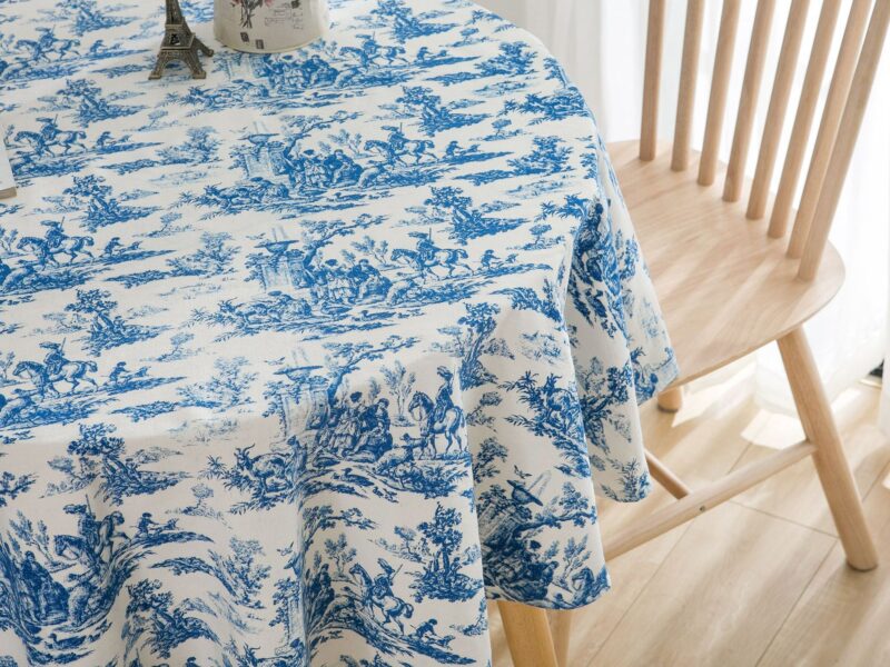 100% polyester floral Printed Tablecloth - 图片 6