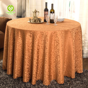 CY-TAB-008 Round Table Cloth Polyester Jacquard Tablecloth Tablecloth Wedding Banquets Party Circular Meeting Tablecloth