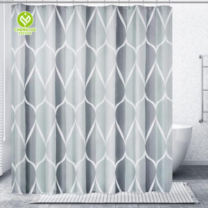 CY-SC-012 Durable Waterproof Shower Curtain with Splicing Design