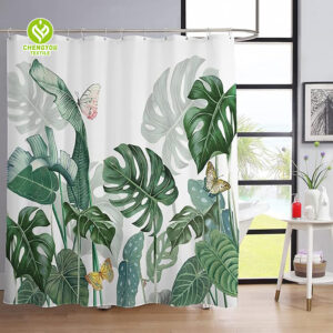 CY-SC-017 3D Printing Marvel: Waterproof Polyester Shower Curtain