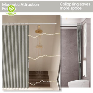 CY-SC-014 Spliced Edges Ensure Watertight Seal on Shower Curtain
