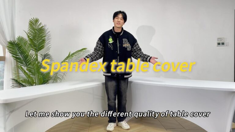 Let me show you the different quality of table cover in market and our cover.