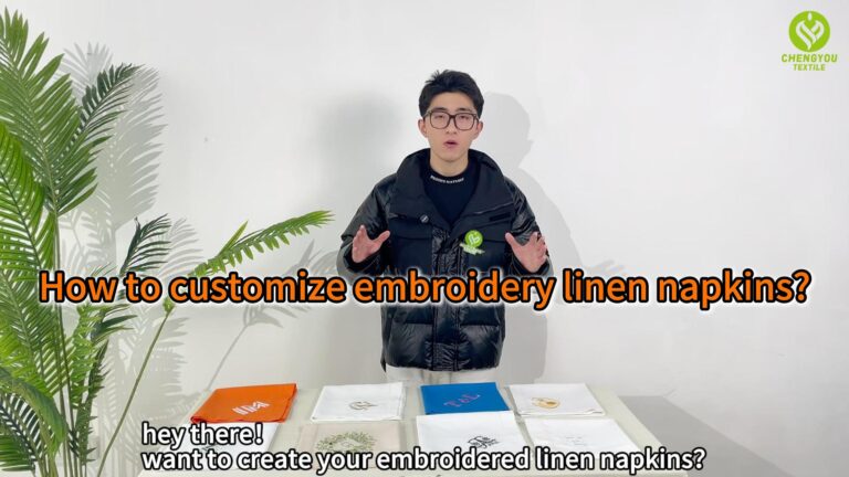 How to customize embroidery linen napkins?
