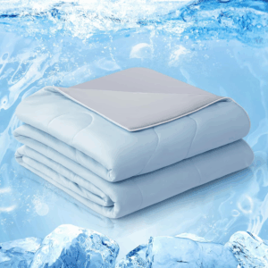 Cooling Comforter Cold Touch Fabric Absorbs Body Heat Double-Sided Cool Design Soft Fluffy Cooling Blanket