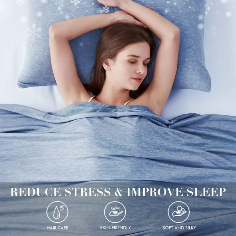 Cooling Cold Touch Fabric Absorbs Body Heat Double-Soft Fluffy Cooling Blanket - 图片 6