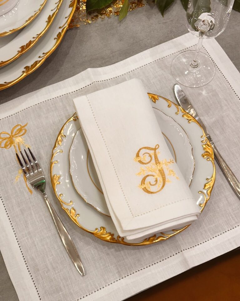 Elevate Dining Experiences with Embroidered Napkin