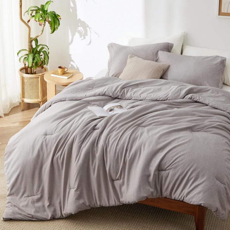 3 Pieces Queen Size Comforter Set All Season Reversible Bed in a Bag Ultra Soft Queen Bedding Set Comforter With Pillow Shams - 图片 8