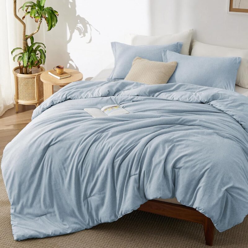 3 Pieces Queen Size Comforter Set All Season Reversible Bed in a Bag Ultra Soft Queen Bedding Set Comforter With Pillow Shams - 图片 5