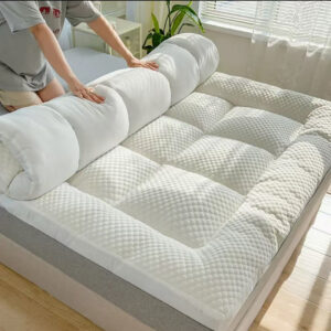 Queen Size Cooling Mattress Topper Pillow Top Quilted Fitted Mattress Protector Memory Deep Pocket Cooling Mattress Pad Cover