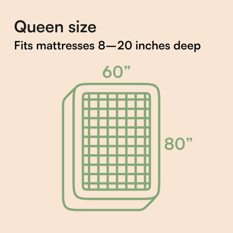 Cooling Quilted Fitted Mattress Topper Rayon From Bamboo King Size - 图片 2