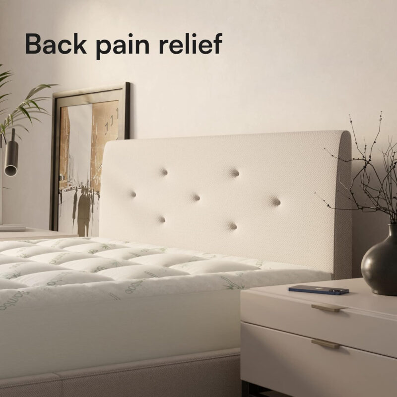 Cooling Quilted Fitted Mattress Topper Rayon From Bamboo King Size - 图片 4