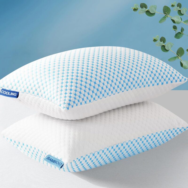 Adjustable Loft Cooling Breathable Shredded Memory Foam Pillow for Sleeping