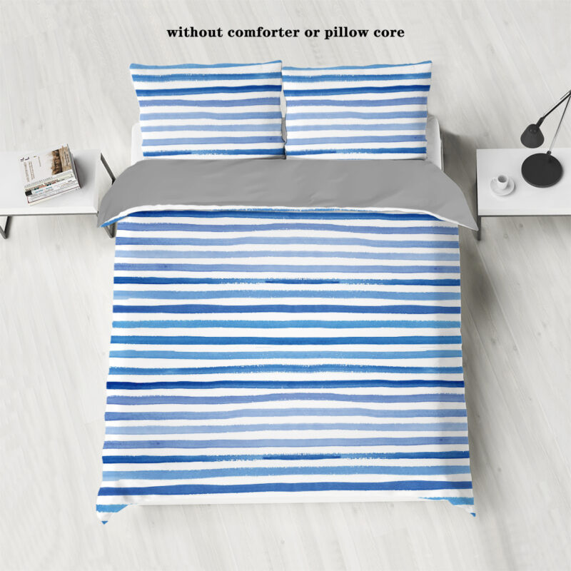 Custom Design Print Colorful 3 Pieces Super King Size Queen Quilt Bedding Set Duvet Cover with Pillowcases - 图片 5