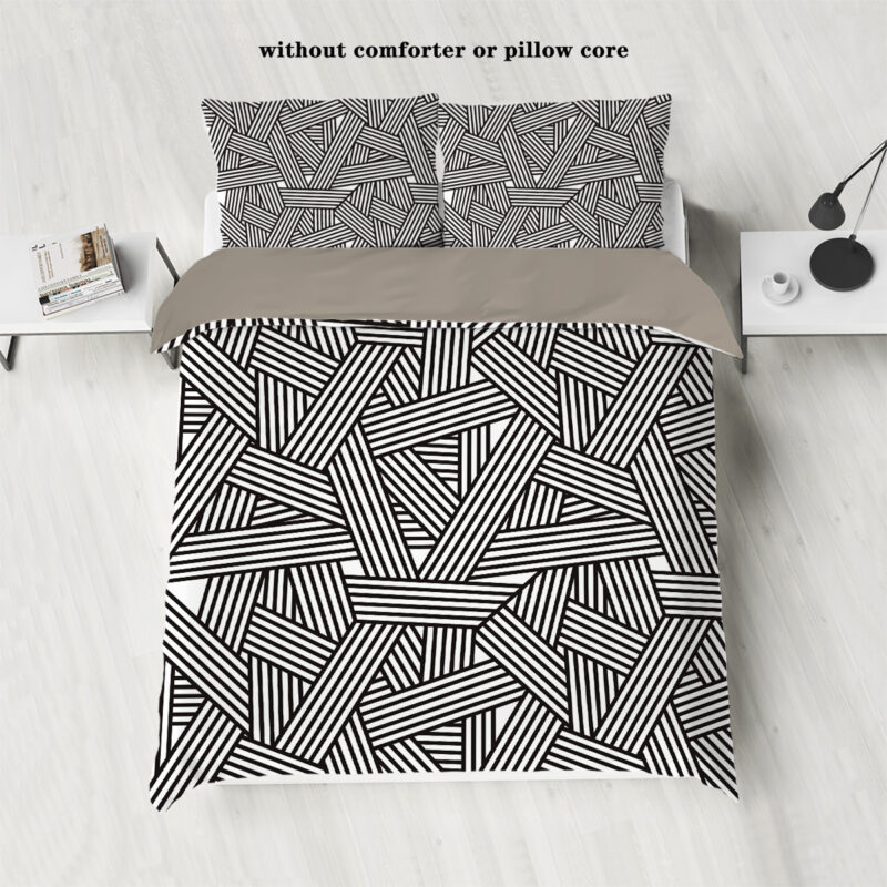 Custom Design Print Colorful 3 Pieces Super King Size Queen Quilt Bedding Set Duvet Cover with Pillowcases - 图片 8
