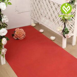 Red Extra Long Wedding Aisle Runner Rugs Felt Kitchen Runway Rug Non-slip Premium Red Carpet Runner for Events Wedding