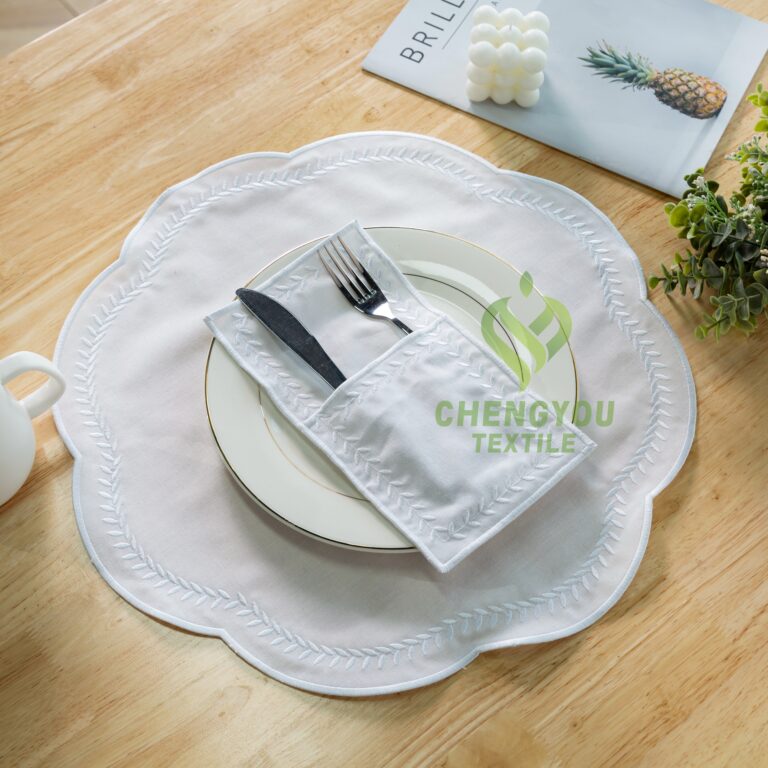 Hot Product Recommendation: Custom Luxury White Linen Cutlery Pocket Napkins