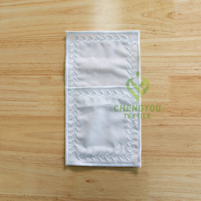 Custom Luxury Thick Linen White Dining Cutlery Pocket Fold Napkins Dust Free Linen Airlaid Prefold Napkin Pocket Set for Utensil - 图片 4